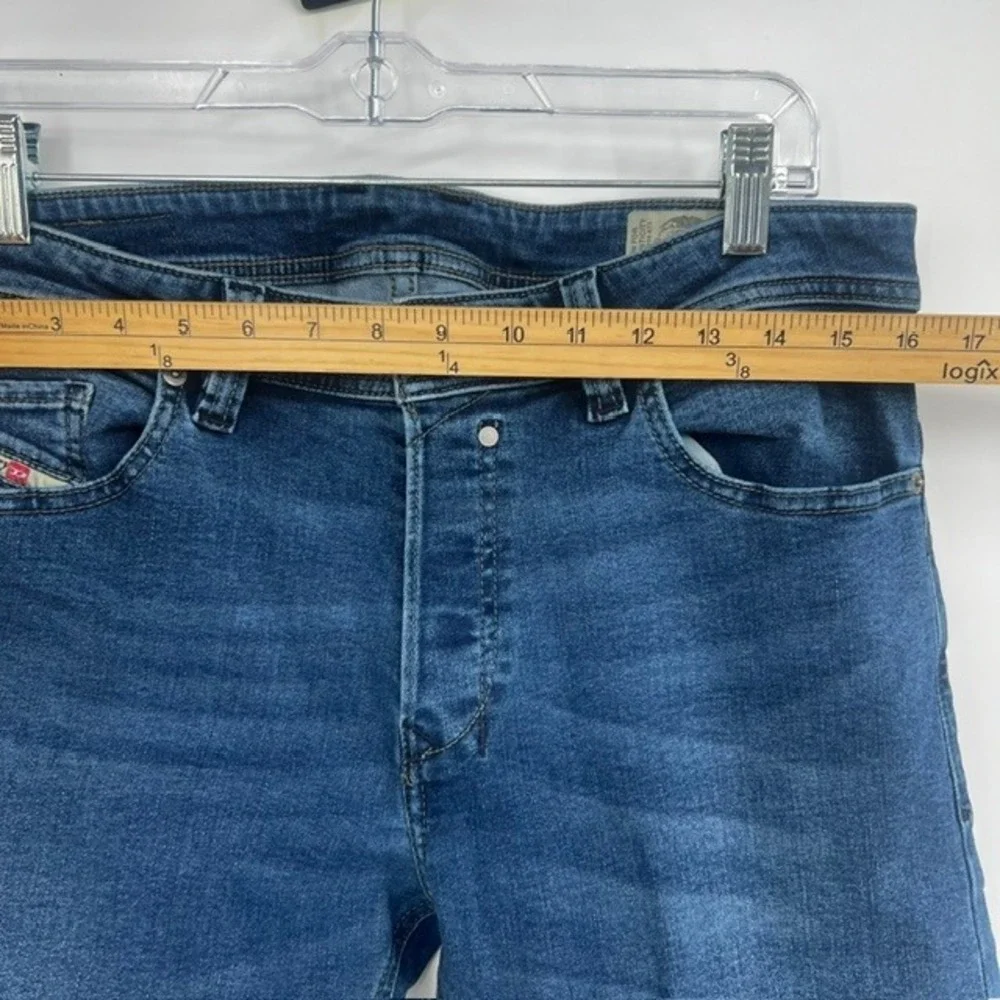 Diesel Safado Regular Slim Straight Jeans Mens 33x30 Blue Stretch C84HV Denim
